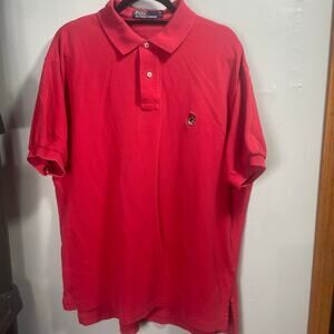 VTG Y2K Red Polo by Ralph Lauren Polo Bear Logo Polo Men's XL